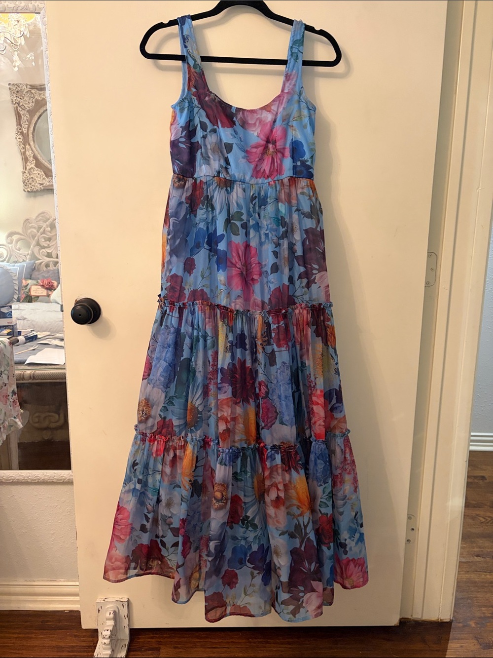 Audrey Parks for Francesca’s Floral Tiered Maxi Dress